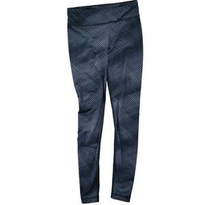Under Armour Womens Leggings Size XS Heat Gear Striped Gray Black